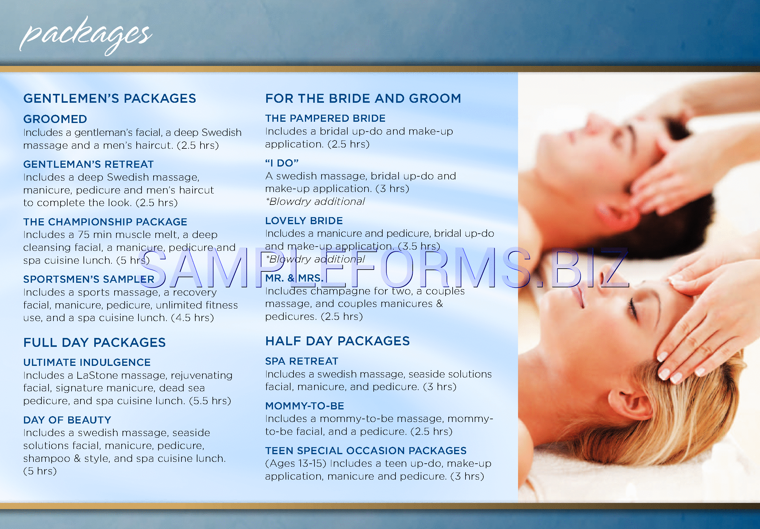 Preview free downloadable Spa Brochure 1 in PDF (page 17)