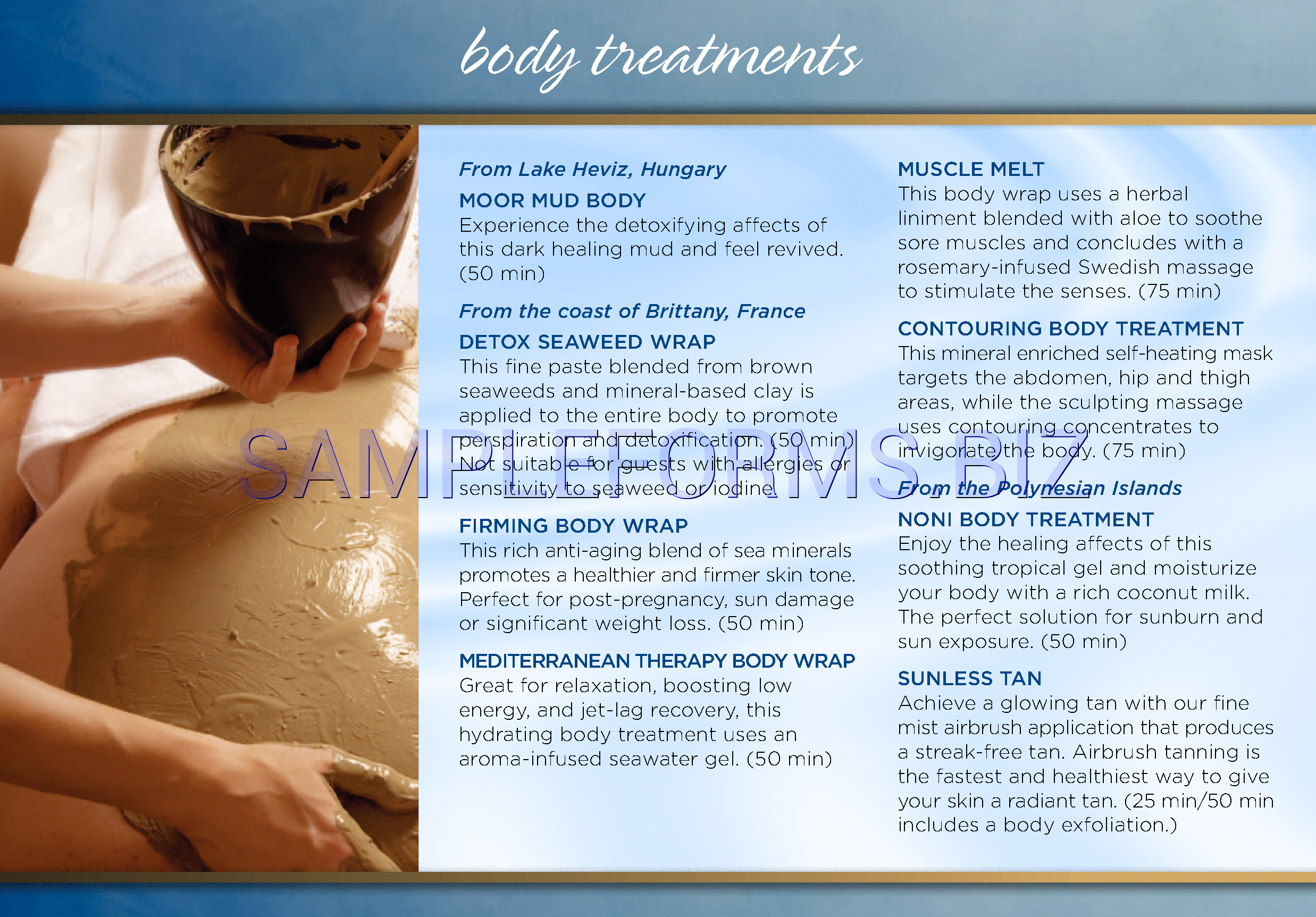 Preview free downloadable Spa Brochure 1 in PDF (page 8)